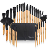 Yuwaku Professional 32Pcs/Set Makeup Brush Foundation Eye Shadows Lipsticks Powder Make Up Brushes Tool Bag Pincel Maquiagem Kit