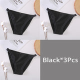 FINETOO 3Pcs/set Women Cotton Panties M-XL Sexy Underpants Hollow Mesh Underwear Low-Rise Panty Sexy Women Brief Female Lingerie