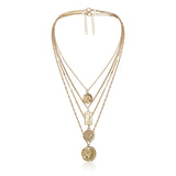 Punk Miami Cuban Choker Necklace Steampunk Men Jewelry Vintage Big Coin Pendant Chunky Chain Necklace for Women Neck Accessories