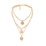 Punk Miami Cuban Choker Necklace Steampunk Men Jewelry Vintage Big Coin Pendant Chunky Chain Necklace for Women Neck Accessories