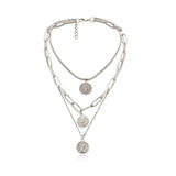 Punk Miami Cuban Choker Necklace Steampunk Men Jewelry Vintage Big Coin Pendant Chunky Chain Necklace for Women Neck Accessories
