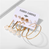 Hot Sale Fashion Bohemian Earrings Set For Women 2020 New Trendy Flower Round Geometric Earring Female Fashion Jewelry
