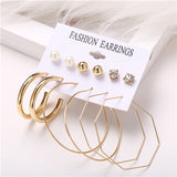 Hot Sale Fashion Bohemian Earrings Set For Women 2020 New Trendy Flower Round Geometric Earring Female Fashion Jewelry