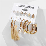Hot Sale Fashion Bohemian Earrings Set For Women 2020 New Trendy Flower Round Geometric Earring Female Fashion Jewelry