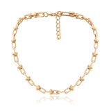 High Quality Punk Lock Choker Necklace Pendant Women Collar Statement Brand Gold Color Chunky Thick Chain Necklace Steampunk Men