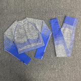 Seamless Women Yoga Set Long Sleeve Top High Waist  Sport Leggings Gym Clothes  Sport Suit short Gym Suit Fitness Sets for Women