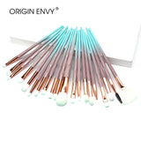 ORIGIN ENVY 20pcs Diamond Makeup Brush Set Eye Brush Beauty Tools Fan Powder Eyeshadow Contour Beauty Cosmetic For Make Up Tool