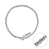 Jiayiqi 5-11 mm Men Chain Bracelet Stainless Steel Curb Cuban Link Chain Bangle for Male Women Hiphop Trendy Wrist Jewelry Gift