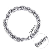 Jiayiqi 5-11 mm Men Chain Bracelet Stainless Steel Curb Cuban Link Chain Bangle for Male Women Hiphop Trendy Wrist Jewelry Gift