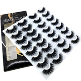 HBZGTLAD 16 Pairs 3D Mink Hair False Eyelashes Natural/Thick Long Eye Lashes Wispy Makeup Beauty Extension Tools