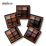 meis Brand 6 Colors Nude Eye Shadow Palette Makeup Glitter Eyeshadow  Metallic Diamond Palette Waterproof Eye Pigment Cosmetics