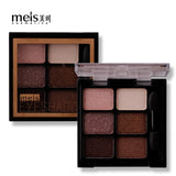 meis Brand 6 Colors Nude Eye Shadow Palette Makeup Glitter Eyeshadow  Metallic Diamond Palette Waterproof Eye Pigment Cosmetics