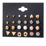 BLINLA Fashion New Stainless Steel Acrylic Crystal Stud Earrings for Women Men Jewelry Vintage Roman Numerals Small Earring 2020
