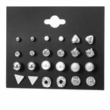 BLINLA Fashion New Stainless Steel Acrylic Crystal Stud Earrings for Women Men Jewelry Vintage Roman Numerals Small Earring 2020