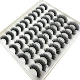 Mink eyelashes 3d mink hair eyelashes 20 pairs long makeup 3d faux nature fake lashes extension false eyelashes Wholesale (20P)