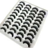 Mink eyelashes 3d mink hair eyelashes 20 pairs long makeup 3d faux nature fake lashes extension false eyelashes Wholesale (20P)
