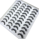 Mink eyelashes 3d mink hair eyelashes 20 pairs long makeup 3d faux nature fake lashes extension false eyelashes Wholesale (20P)