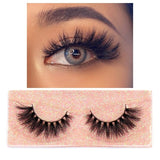 FOXESJI Makeup Eyelashes 3D Mink Lashes Fluffy Soft Wispy Volume Natural long Cross False Eyelashes Eye Lashes Reusable Eyelash