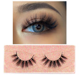 FOXESJI Makeup Eyelashes 3D Mink Lashes Fluffy Soft Wispy Volume Natural long Cross False Eyelashes Eye Lashes Reusable Eyelash