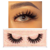 FOXESJI Makeup Eyelashes 3D Mink Lashes Fluffy Soft Wispy Volume Natural long Cross False Eyelashes Eye Lashes Reusable Eyelash
