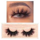 FOXESJI Makeup Eyelashes 3D Mink Lashes Fluffy Soft Wispy Volume Natural long Cross False Eyelashes Eye Lashes Reusable Eyelash