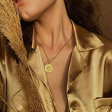 New Trendy Metal Ball Coin Cross Pendant Multi-layer Punk  Design Long Chain Necklace For Women men Jewelry Gifts