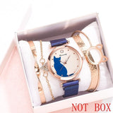 Cat Dial Bracelet Magnetic Watches Set Luxury Women's Dress Bangle Quartz Clock Ladies Fashion Wrist Watch Gift Zegarek Damski