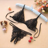 Sexy Hollow Lingerie Bodysuit Women Bra Set Lace Perspective Deep V Hot Erotic Underwear One Piece Halter Open Sexy Lingerie Set