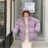 New Short Winter Jacket Women Warm Hooded Down Cotton Jacket Parkas Female Casual Loose Outwear Korean Cotton-padded Winter Coat