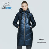 ICEbear 2020 new hooded winter women's  jacket fashion casual slim long warm cotton coat brand ladies parkas GWD20302D
