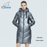ICEbear 2020 new hooded winter women's  jacket fashion casual slim long warm cotton coat brand ladies parkas GWD20302D