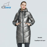 ICEbear 2020 new hooded winter women's  jacket fashion casual slim long warm cotton coat brand ladies parkas GWD20302D
