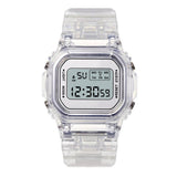 Fashion Men Women Watches Gold Casual Transparent Digital Sport Watch Lover's Gift Clock Children Kid's Wristwatch Female Clock