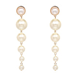 JUJIA za Fashion Boho Crystal Earrings For Women New Rhinestone Statement Pearl Drop Earrings Bijoux Wholesale