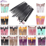 Lemoda Makeup Brushes Set 15pcs Eyebrow Highlighter Powder Foundation Eye Shadow Brush Cosmetics Professional Makeup Brush