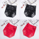 M-XXXL Women High Waist Lace Panties Sexy Underwear Women Floral Transparent Lingerie Female Briefs Underpants Plus Size Pantys
