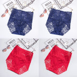 M-XXXL Women High Waist Lace Panties Sexy Underwear Women Floral Transparent Lingerie Female Briefs Underpants Plus Size Pantys