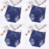 M-XXXL Women High Waist Lace Panties Sexy Underwear Women Floral Transparent Lingerie Female Briefs Underpants Plus Size Pantys