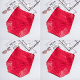 M-XXXL Women High Waist Lace Panties Sexy Underwear Women Floral Transparent Lingerie Female Briefs Underpants Plus Size Pantys