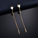 Fashion Triangle Earrings Chain Tassel Earrings For Women Jewelry Temperament Simple Long Earrings Boucle D'oreille Femme 2019