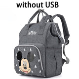 Disney Diaper Bag Backpack For Moms Baby Bag Maternity For Baby Care Nappy Bag Travel Stroller USB Heating Send Free 1Piar Hooks