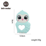 Let'S Make 1Pc Silicone Baby Teether Toddler Toys Diy Stroller Accessories For Pacifier Chain Owl Food Grade Toys Baby Teether
