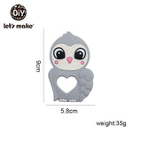 Let'S Make 1Pc Silicone Baby Teether Toddler Toys Diy Stroller Accessories For Pacifier Chain Owl Food Grade Toys Baby Teether