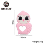 Let'S Make 1Pc Silicone Baby Teether Toddler Toys Diy Stroller Accessories For Pacifier Chain Owl Food Grade Toys Baby Teether