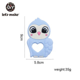Let'S Make 1Pc Silicone Baby Teether Toddler Toys Diy Stroller Accessories For Pacifier Chain Owl Food Grade Toys Baby Teether