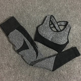 Women Thickness Seamless Yoga Set Sportswear Fitness Sport Gym Running Yoga Suit 2Pcs Sports Bra+Leggings Outfit Suit Activewear