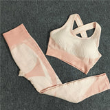 Women Thickness Seamless Yoga Set Sportswear Fitness Sport Gym Running Yoga Suit 2Pcs Sports Bra+Leggings Outfit Suit Activewear