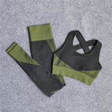 Women Thickness Seamless Yoga Set Sportswear Fitness Sport Gym Running Yoga Suit 2Pcs Sports Bra+Leggings Outfit Suit Activewear