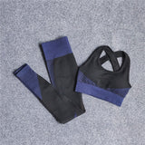 Women Thickness Seamless Yoga Set Sportswear Fitness Sport Gym Running Yoga Suit 2Pcs Sports Bra+Leggings Outfit Suit Activewear