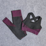 Women Thickness Seamless Yoga Set Sportswear Fitness Sport Gym Running Yoga Suit 2Pcs Sports Bra+Leggings Outfit Suit Activewear